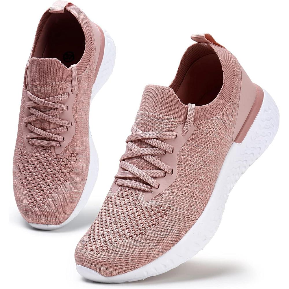 image:imageHKR Basket Femme Confort Chaussure de Running Marche Sport Casual Fitness SneakersRose