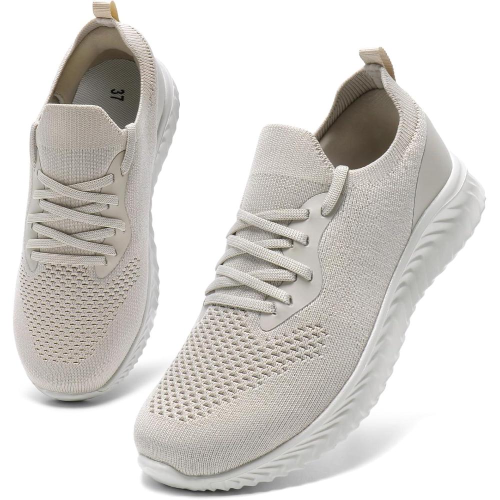 image:imageHKR Basket Femme Confort Chaussure de Running Marche Sport Casual Fitness SneakersTaupe
