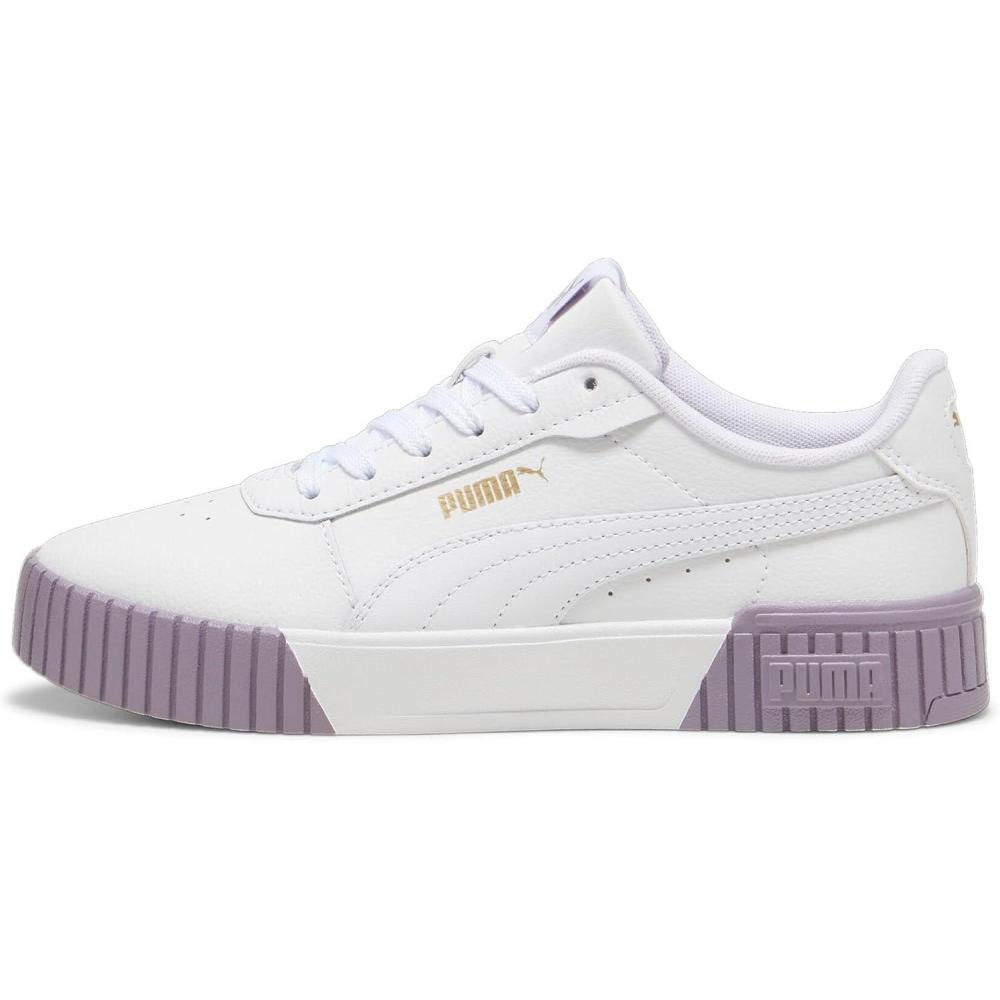 image:imagePuma Cali Bold Wns Baskets FemmePuma White Pale Plum Puma Gold