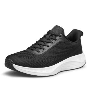 ADQ Basket Femme Basket et Chaussures de Sport Femme Chaussures de Course Walking Sneaker(Noir et Blanc)