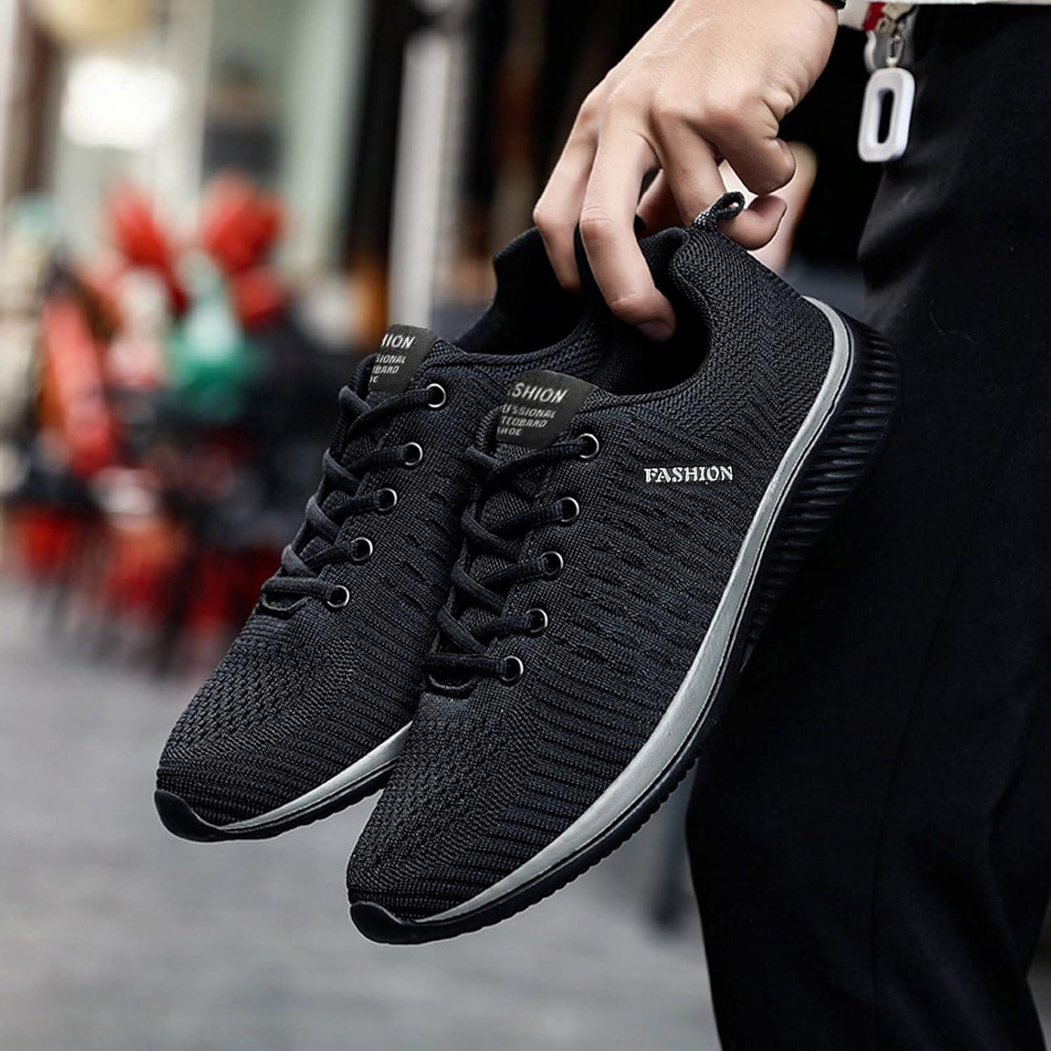 image:imageBasket Orthopdique De Marche Confort Souple Femme Chaussures De Travail Respirante Lgres Chaussure De Course Sneaker Mode Chaussures De Running Basket Compensee Gym Fitness Jogging SneakersZ7 Black