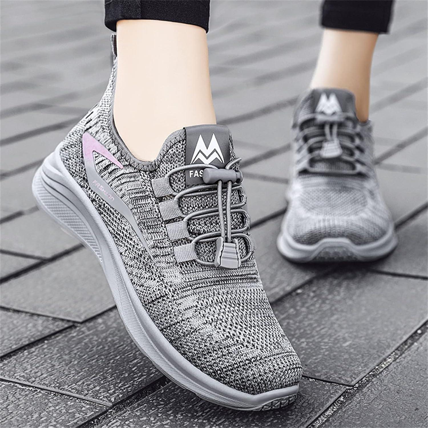 image:imageBasket Orthopdique De Marche Confort Souple Femme Chaussures De Travail Respirante Lgres Chaussure De Course Sneaker Mode Chaussures De Running Basket Compensee Gym Fitness Jogging SneakersZ9 Grey
