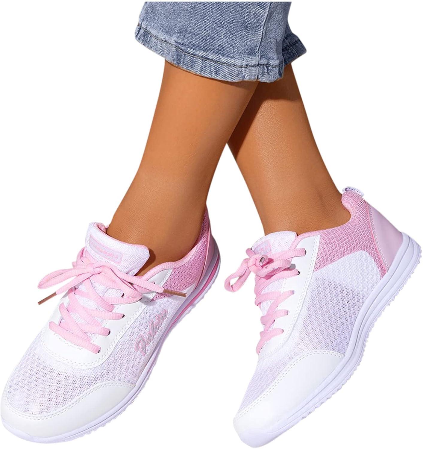 image:imageBasket Orthopdique De Marche Confort Souple Femme Chaussures De Travail Respirante Lgres Chaussure De Course Sneaker Mode Chaussures De Running Basket Compensee Gym Fitness Jogging SneakersZ 4white