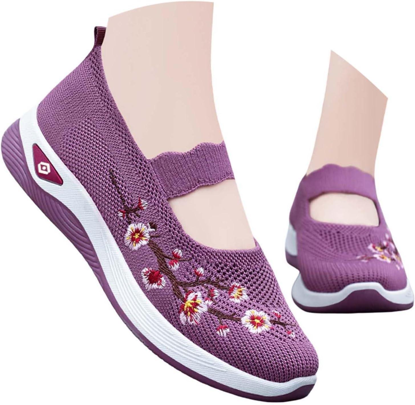 image:imageChaussures sans Lacets Femme Orthopdique Pas Cher Baskets sans Laage Chaussures De Marche Plateforme Orthopdique Lgres Et Confortables Amortissement Accru Et Soulagement des Pieds 202504 Violet