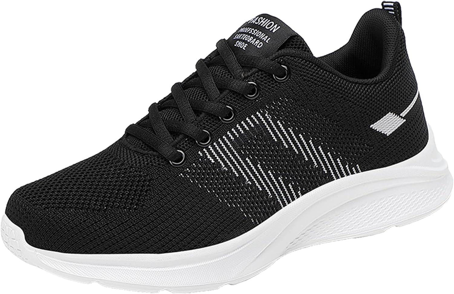 image:imageFemme Chaussures de Running pour Course Sports Fitness Respirant Mesh Gym Outdoor Trail Jogging Walking Tennis Baskets athltique Sneakers pour Femme011 Blanc