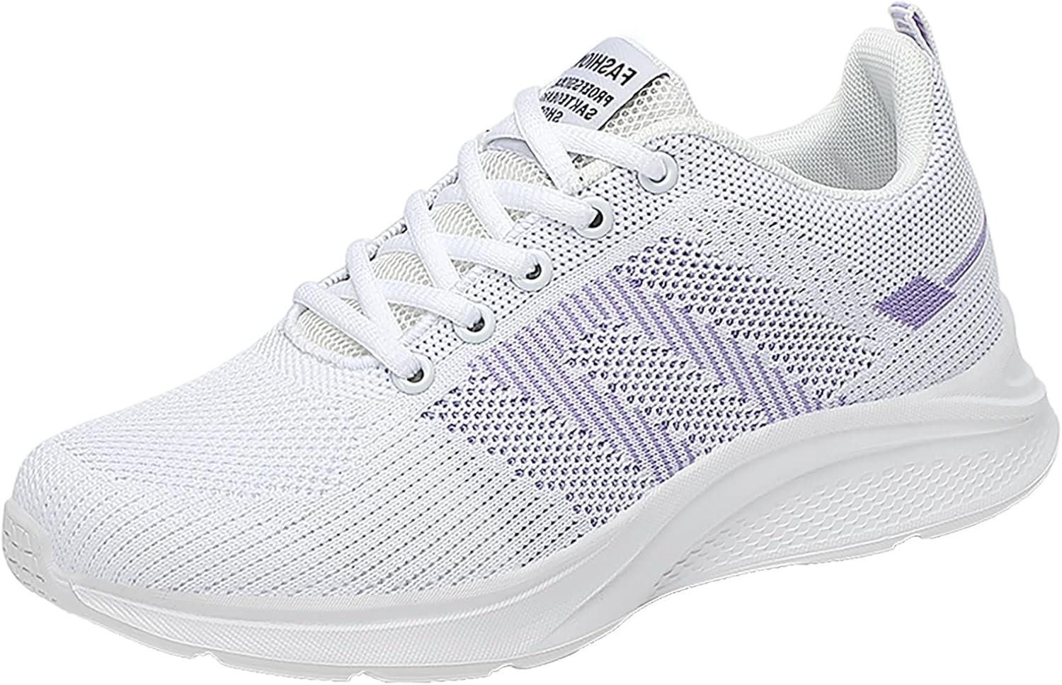 image:imageFemme Chaussures de Running pour Course Sports Fitness Respirant Mesh Gym Outdoor Trail Jogging Walking Tennis Baskets athltique Sneakers pour Femme011 Violet2