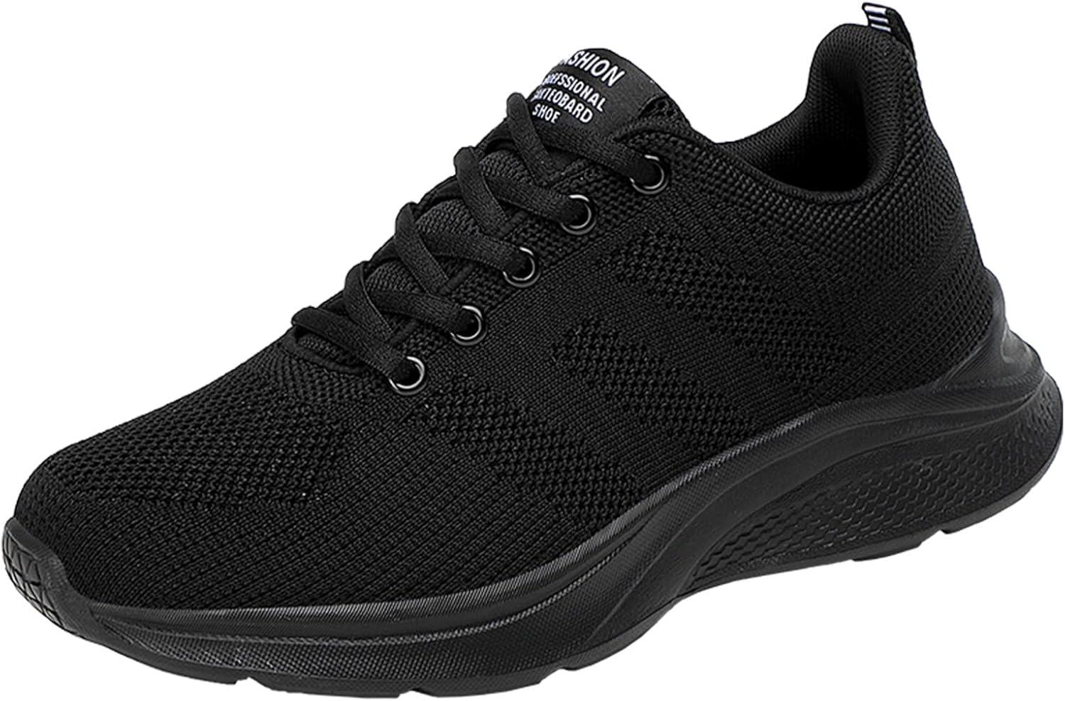 image:imageFemme Chaussures de Running pour Course Sports Fitness Respirant Mesh Gym Outdoor Trail Jogging Walking Tennis Baskets athltique Sneakers pour Femme011 Noir