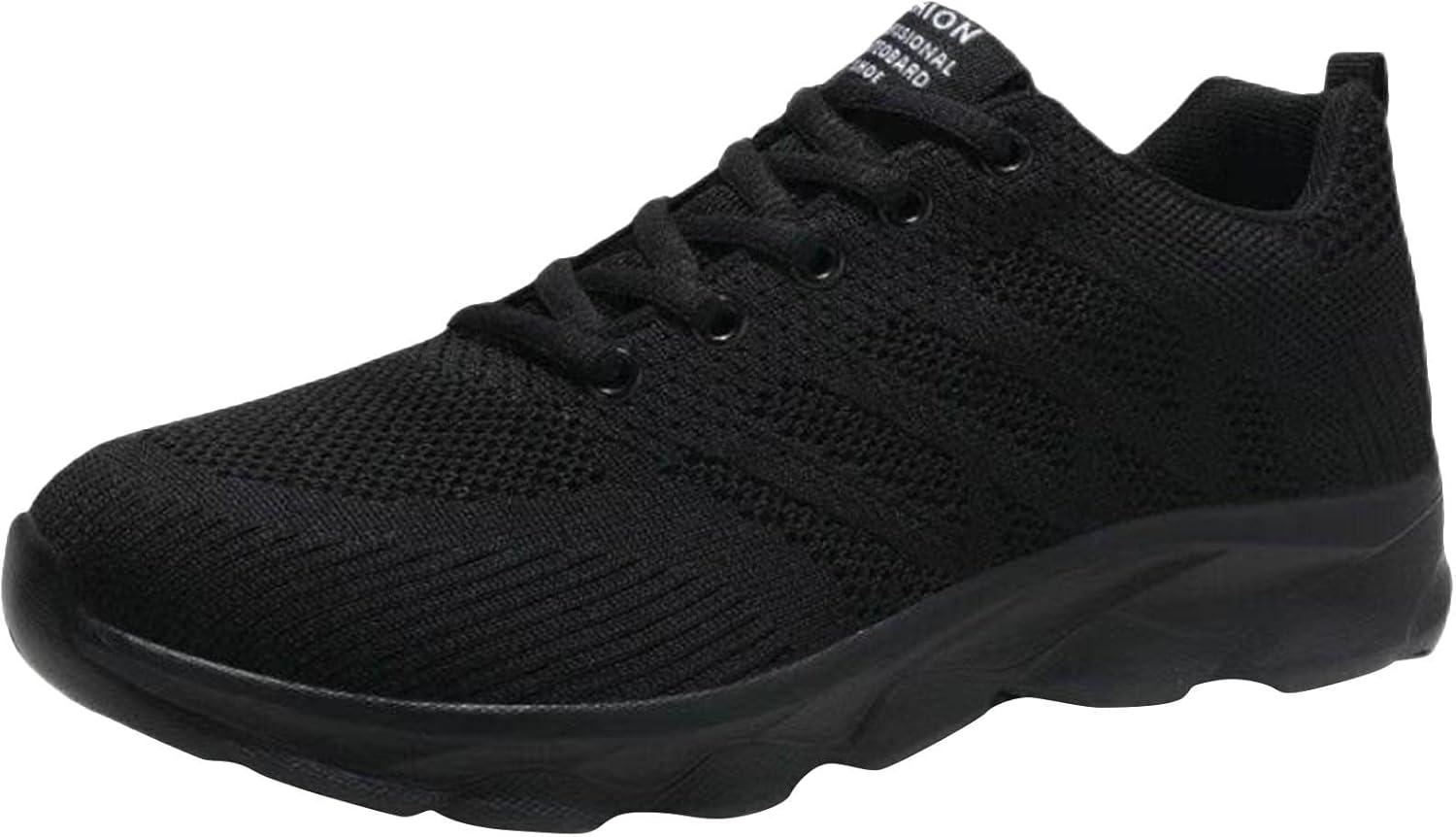image:imageFemme Chaussures de Running pour Course Sports Fitness Respirant Mesh Gym Outdoor Trail Jogging Walking Tennis Baskets athltique Sneakers pour Femme01 Noir
