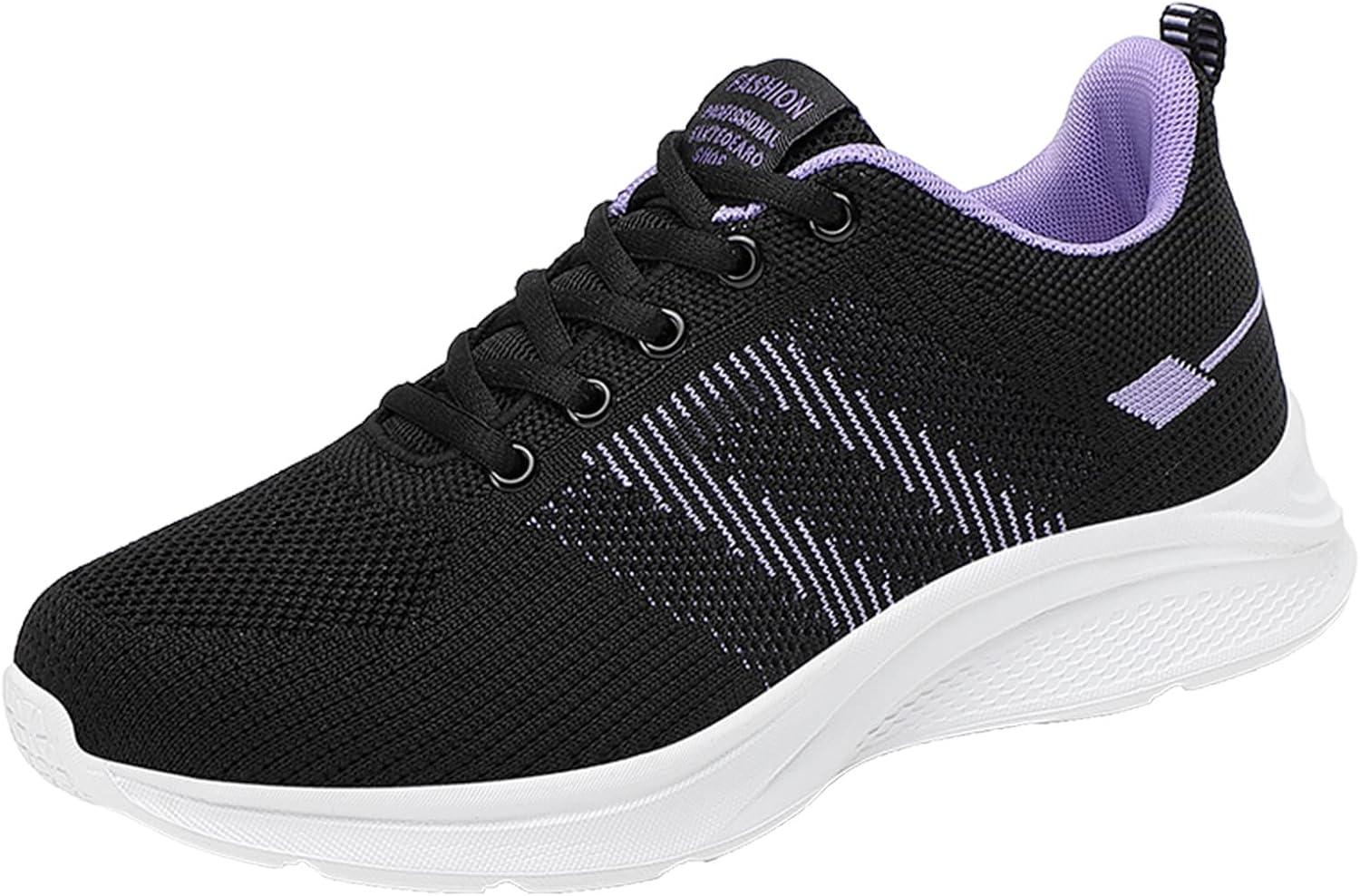 image:imageFemme Chaussures de Running pour Course Sports Fitness Respirant Mesh Gym Outdoor Trail Jogging Walking Tennis Baskets athltique Sneakers pour Femme011 Violet1