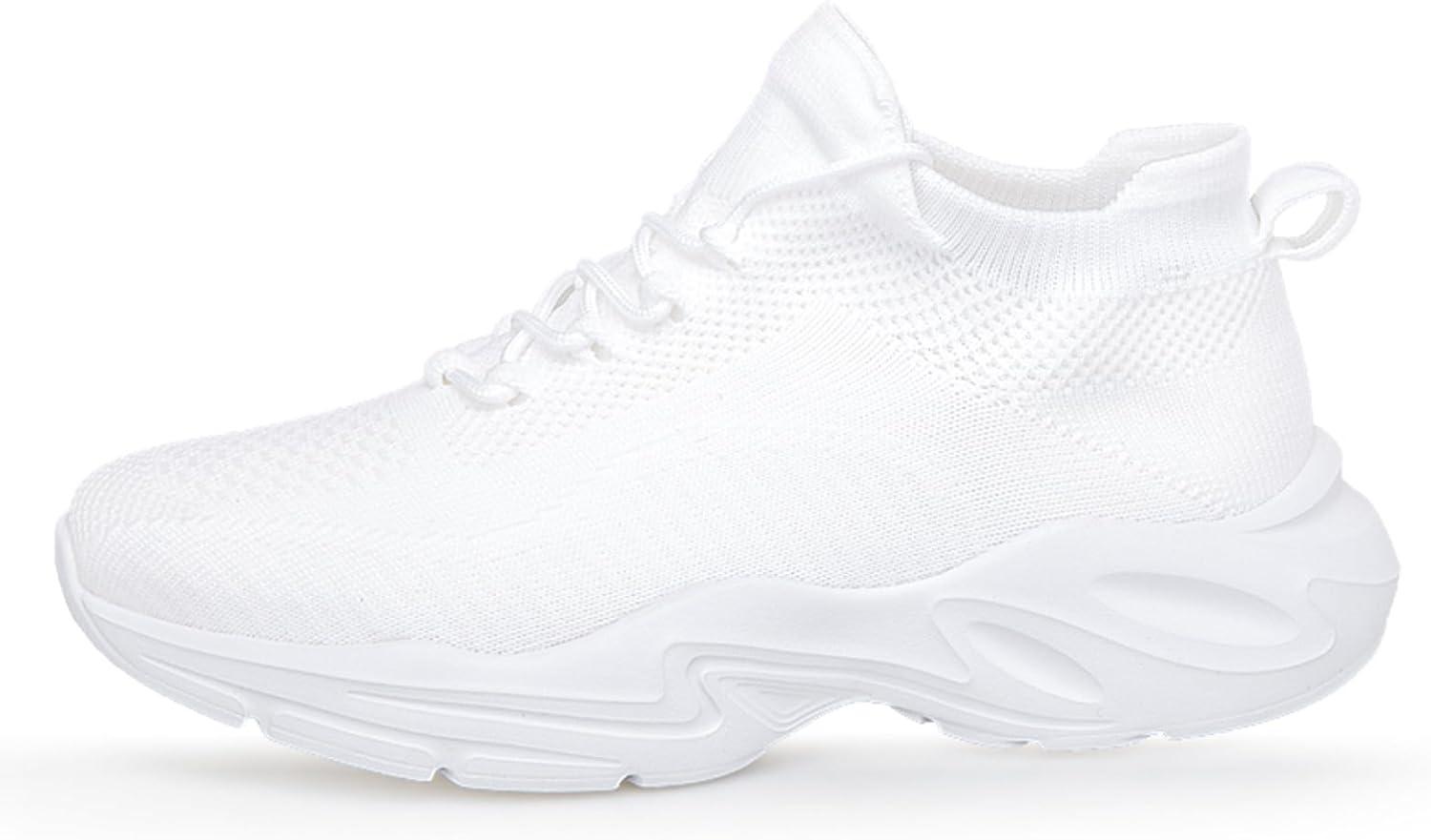 image:imageFemme Chaussures de Running pour Course Sports Fitness Respirant Mesh Gym Outdoor Trail Jogging Walking Tennis Baskets athltique Sneakers pour Femme012 Blanc