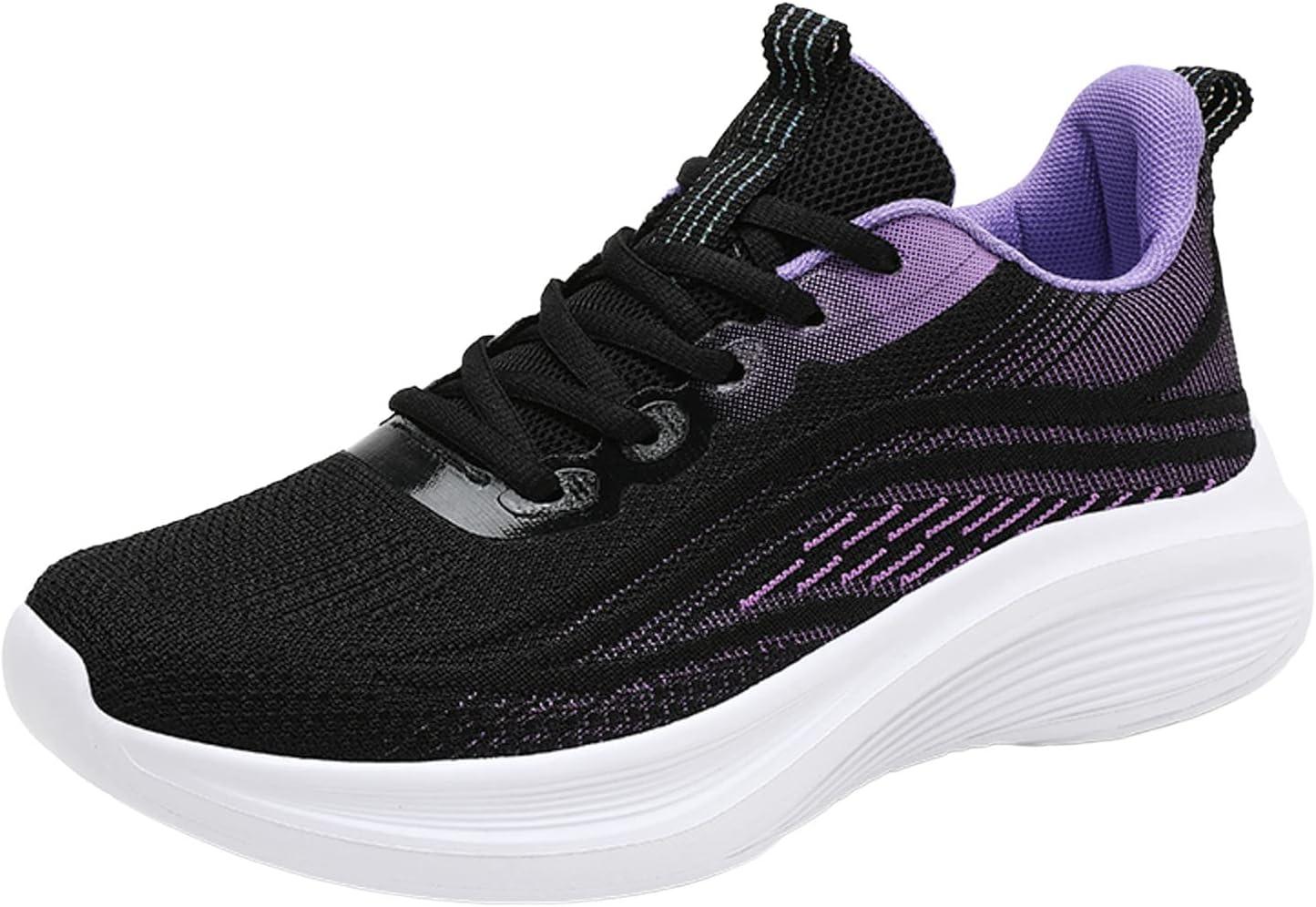 image:imageFemme Chaussures de Running pour Course Sports Fitness Respirant Mesh Gym Outdoor Trail Jogging Walking Tennis Baskets athltique Sneakers pour Femme04 Violet