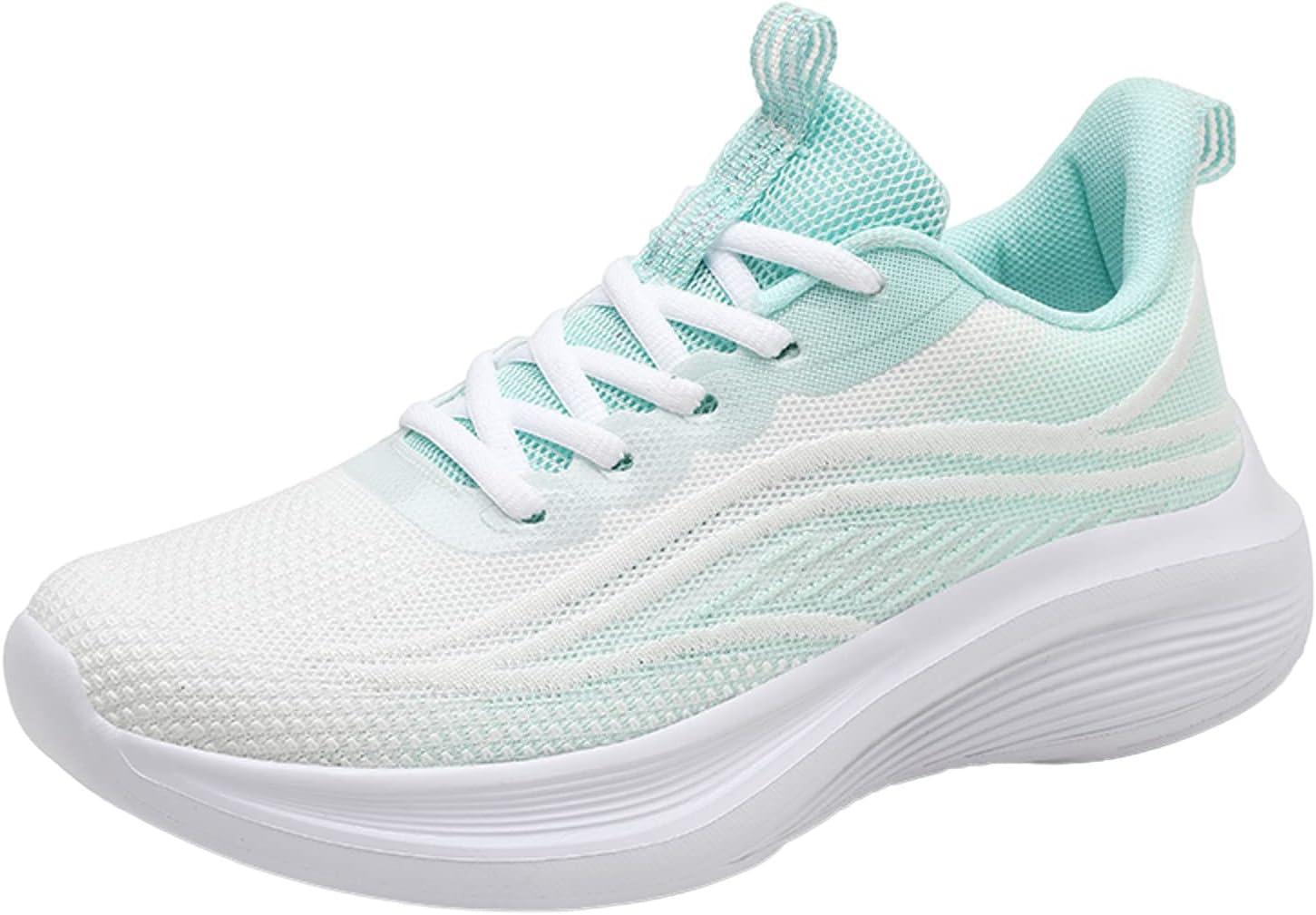 image:imageFemme Chaussures de Running pour Course Sports Fitness Respirant Mesh Gym Outdoor Trail Jogging Walking Tennis Baskets athltique Sneakers pour Femme04 Vert