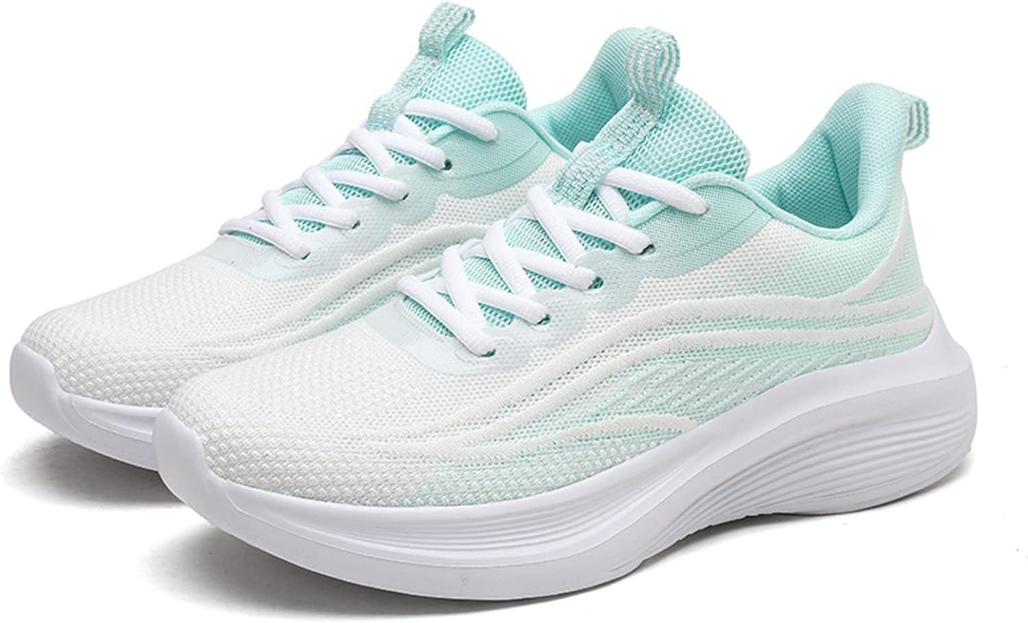 image:imageFemme Chaussures de Running pour Course Sports Fitness Respirant Mesh Gym Outdoor Trail Jogging Walking Tennis Baskets athltique Sneakers pour Femme04 Vert
