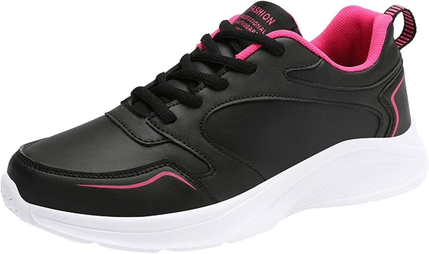 image:imageFemme Chaussures de Running pour Course Sports Fitness Respirant Mesh Gym Outdoor Trail Jogging Walking Tennis Baskets athltique Sneakers pour Femme05 Rose Vif