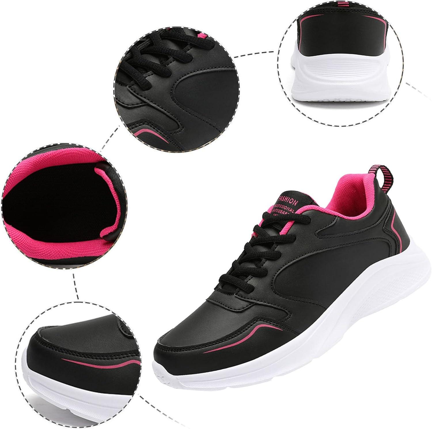 image:imageFemme Chaussures de Running pour Course Sports Fitness Respirant Mesh Gym Outdoor Trail Jogging Walking Tennis Baskets athltique Sneakers pour Femme05 Blanc