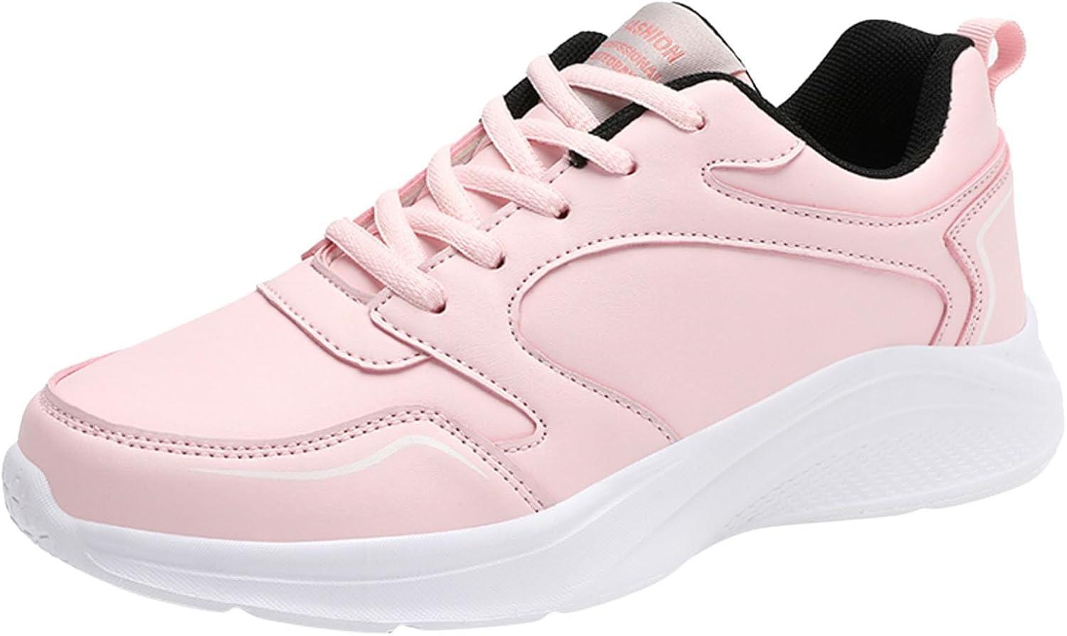 image:imageFemme Chaussures de Running pour Course Sports Fitness Respirant Mesh Gym Outdoor Trail Jogging Walking Tennis Baskets athltique Sneakers pour Femme05 Rose