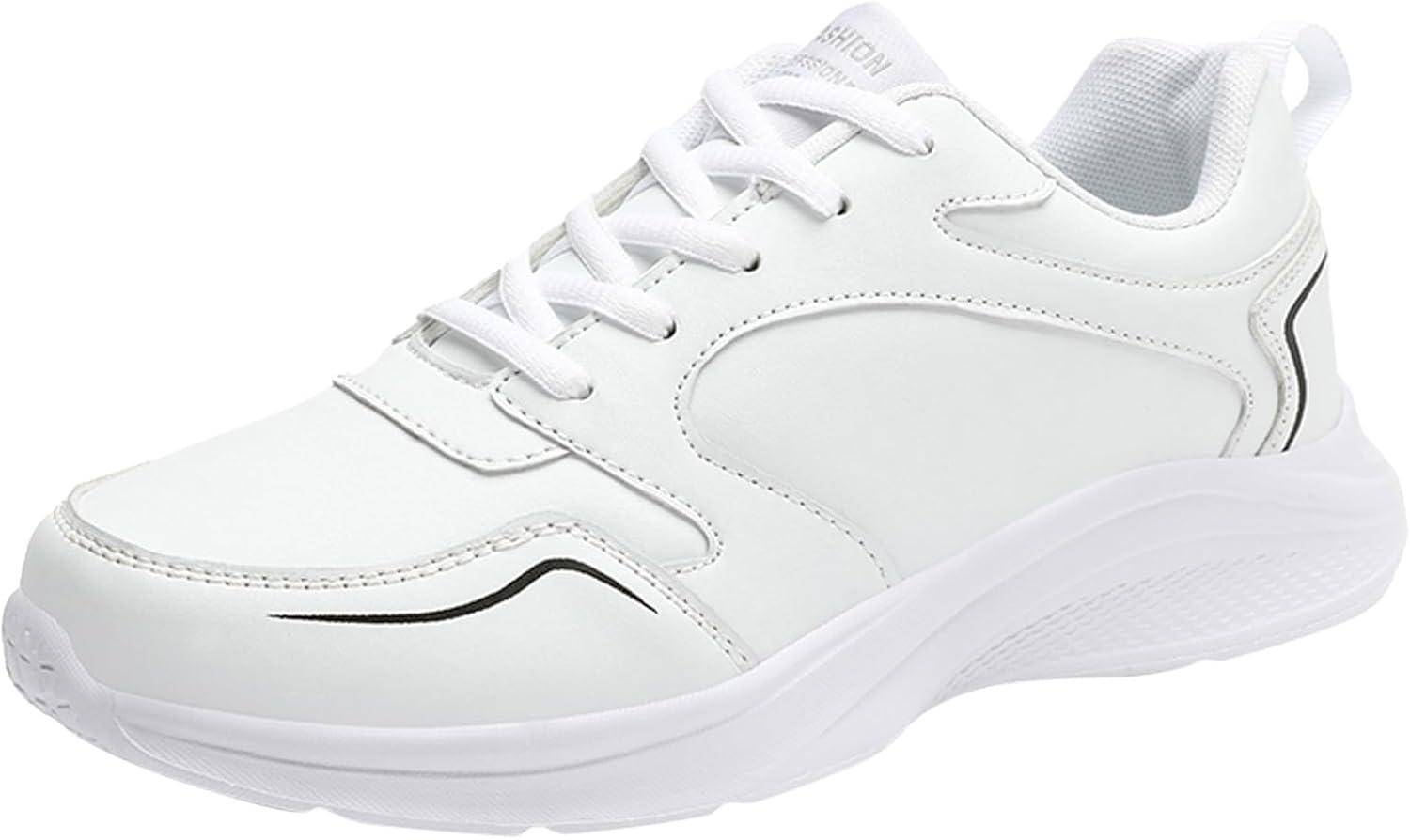 image:imageFemme Chaussures de Running pour Course Sports Fitness Respirant Mesh Gym Outdoor Trail Jogging Walking Tennis Baskets athltique Sneakers pour Femme05 Blanc