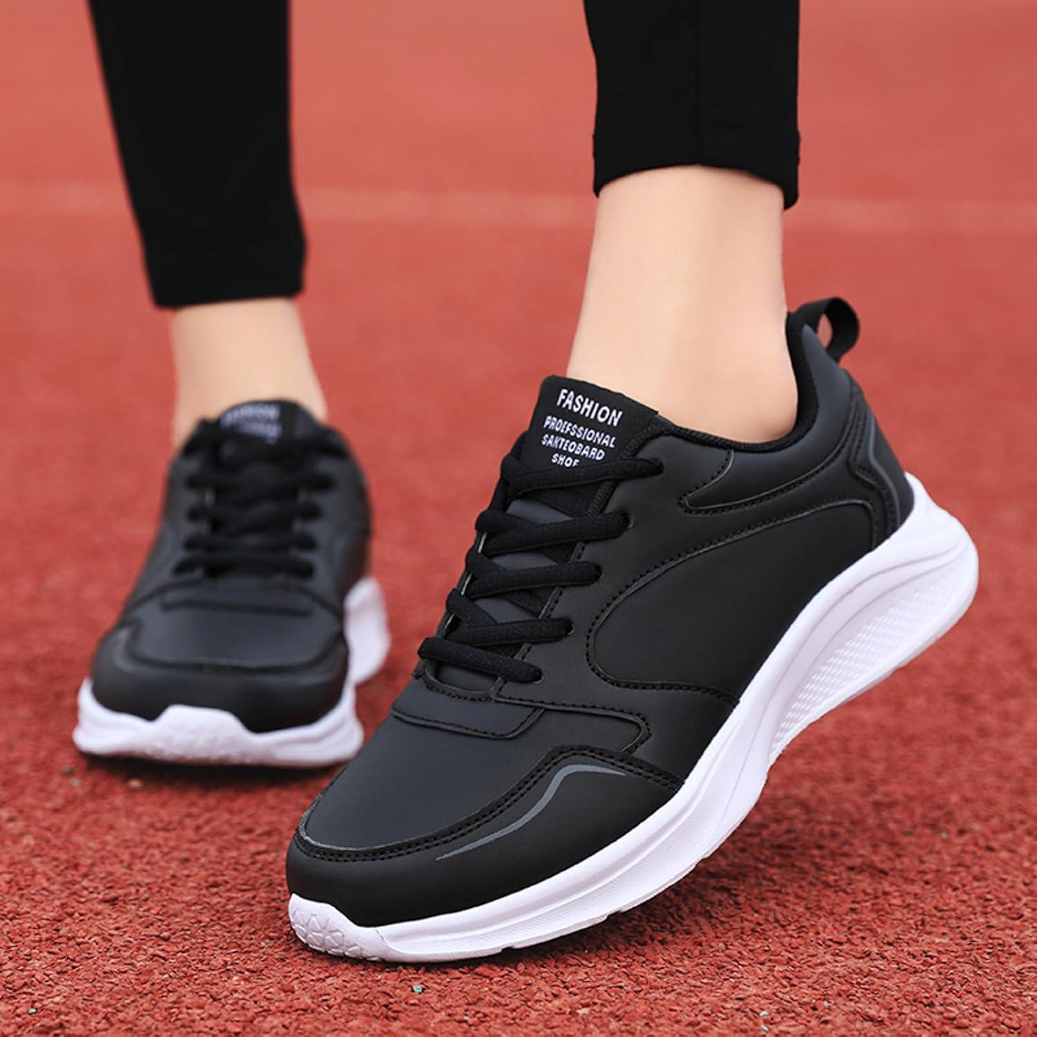 image:imageFemme Chaussures de Running pour Course Sports Fitness Respirant Mesh Gym Outdoor Trail Jogging Walking Tennis Baskets athltique Sneakers pour Femme05 Noir