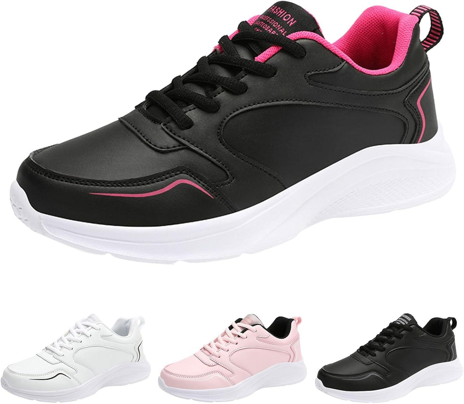 image:imageFemme Chaussures de Running pour Course Sports Fitness Respirant Mesh Gym Outdoor Trail Jogging Walking Tennis Baskets athltique Sneakers pour Femme05 Blanc