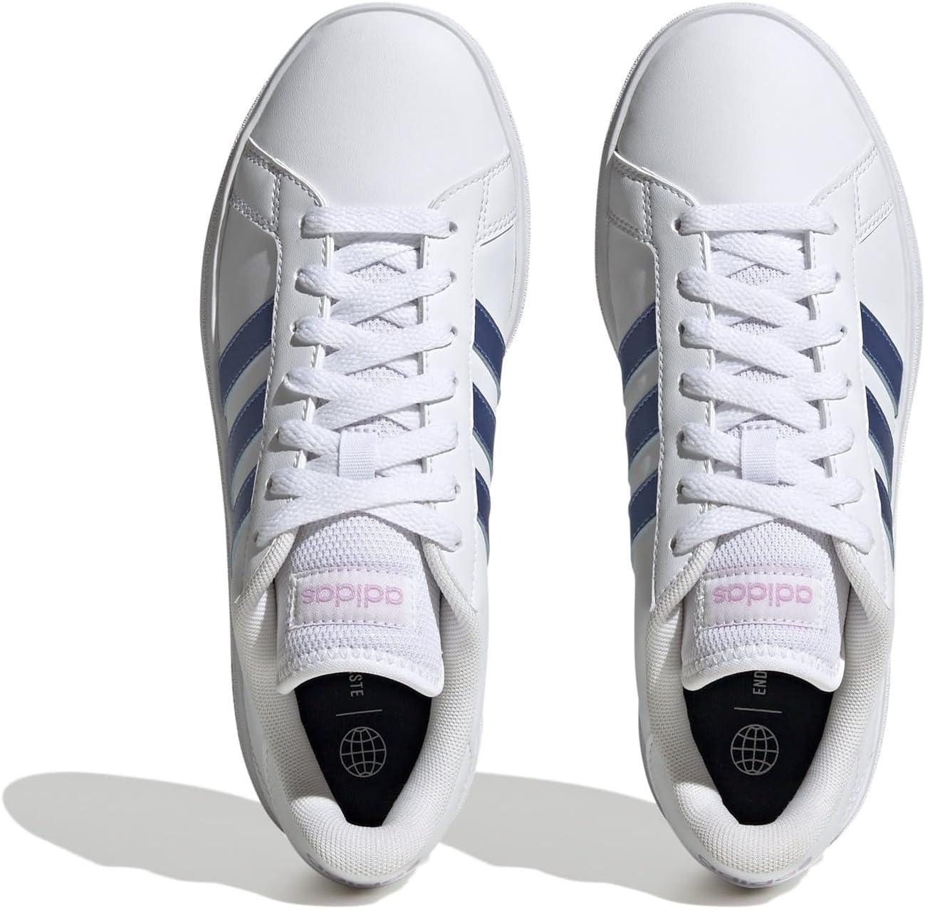 image:imageadidas Womens Chaussure Grand Court TD Lifestyle Court CasualFtwr White Blue Fusion Met Bliss Lilac
