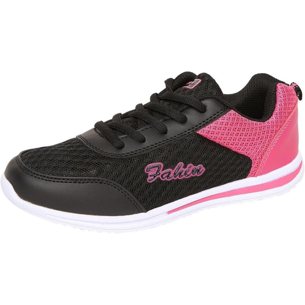 image:imageBasket Orthopdique De Marche Confort Souple Femme Chaussures De Travail Respirante Lgres Chaussure De Course Sneaker Mode Chaussures De Running Basket Compensee Gym Fitness Jogging SneakersZ 4black