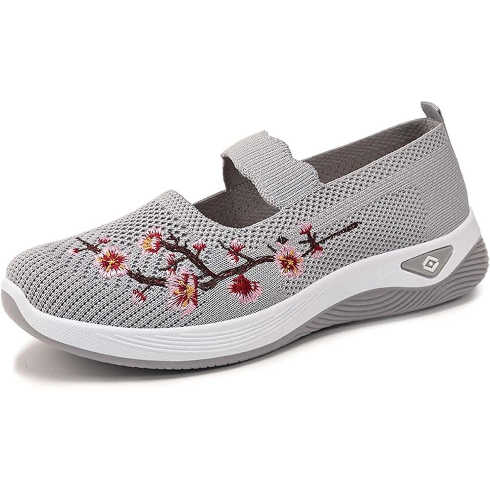 image:imageChaussures sans Lacets Femme Orthopdique Pas Cher Baskets sans Laage Chaussures De Marche Plateforme Orthopdique Lgres Et Confortables Amortissement Accru Et Soulagement des Pieds 202504 Gris