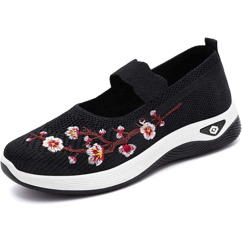 image:imageChaussures sans Lacets Femme Orthopdique Pas Cher Baskets sans Laage Chaussures De Marche Plateforme Orthopdique Lgres Et Confortables Amortissement Accru Et Soulagement des Pieds 202504 Noir