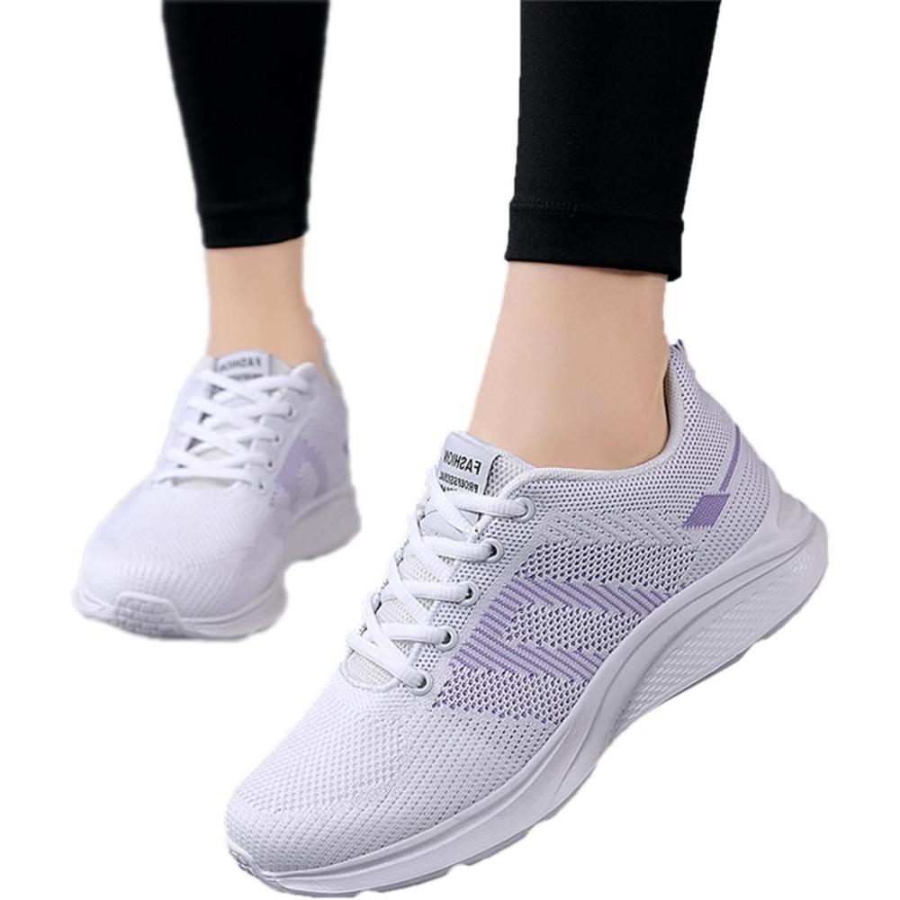 image:imageFemme Chaussures de Running pour Course Sports Fitness Respirant Mesh Gym Outdoor Trail Jogging Walking Tennis Baskets athltique Sneakers pour Femme011 Violet2