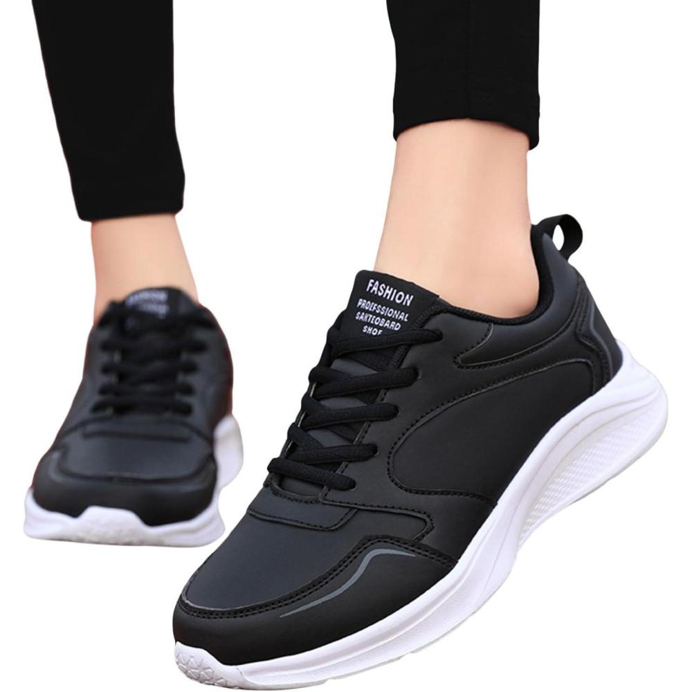 image:imageFemme Chaussures de Running pour Course Sports Fitness Respirant Mesh Gym Outdoor Trail Jogging Walking Tennis Baskets athltique Sneakers pour Femme05 Noir