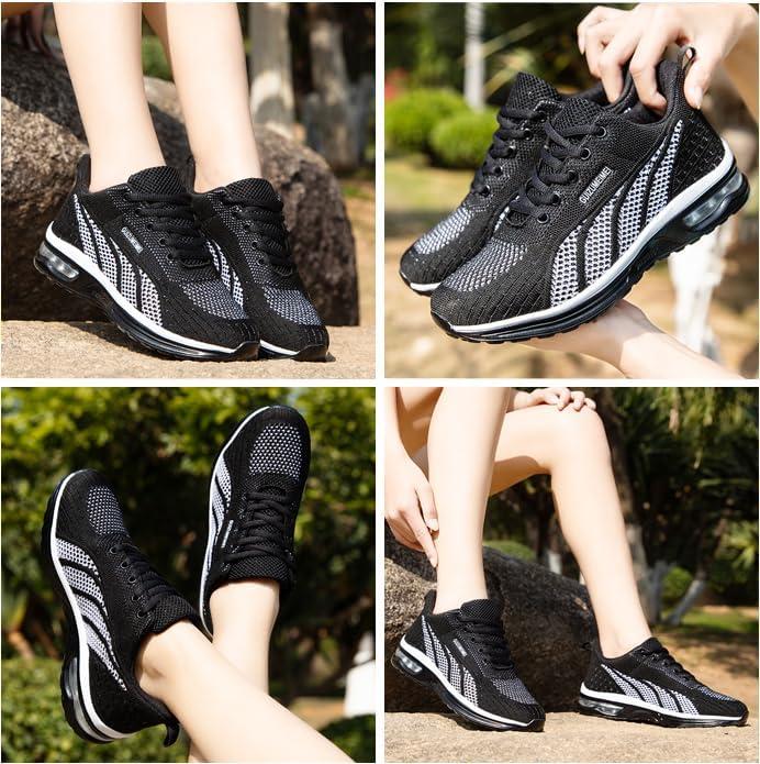 image:imageHitmars Chaussure de Course Femme Respirante Lgres Chaussures de Sport Gym Fitness Athltiques Chaussures de Running Confortables Jogging Sneakers Noir Rose Rouge Orange Violet EU 3642Chaussure de Course C Noir
