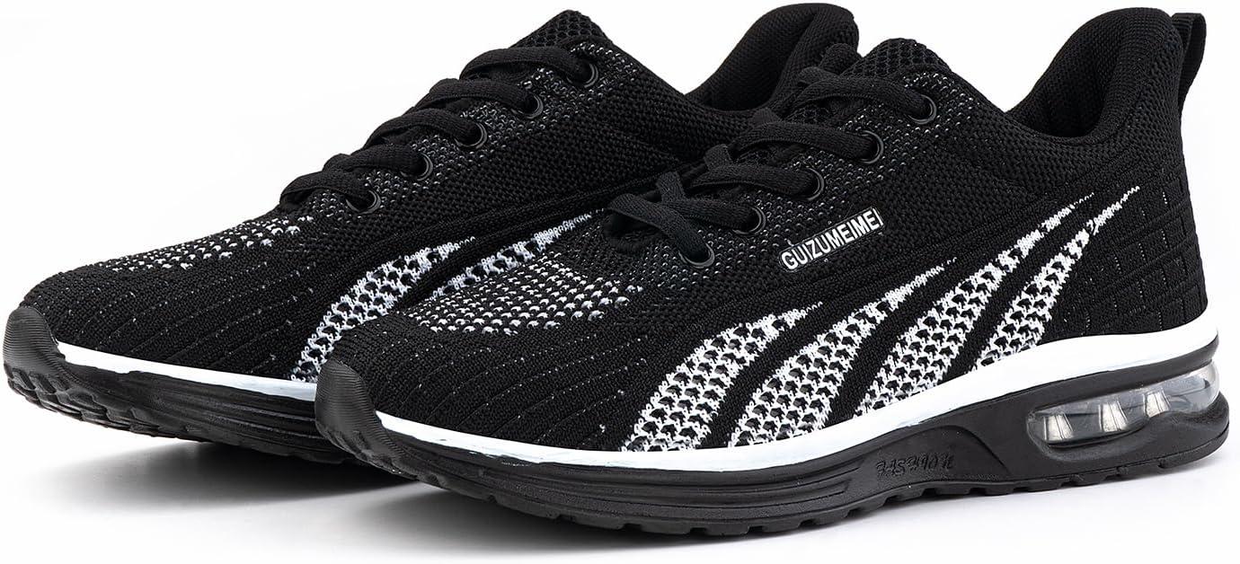 image:imageHitmars Chaussure de Course Femme Respirante Lgres Chaussures de Sport Gym Fitness Athltiques Chaussures de Running Confortables Jogging Sneakers Noir Rose Rouge Orange Violet EU 3642Chaussure de Course C Noir