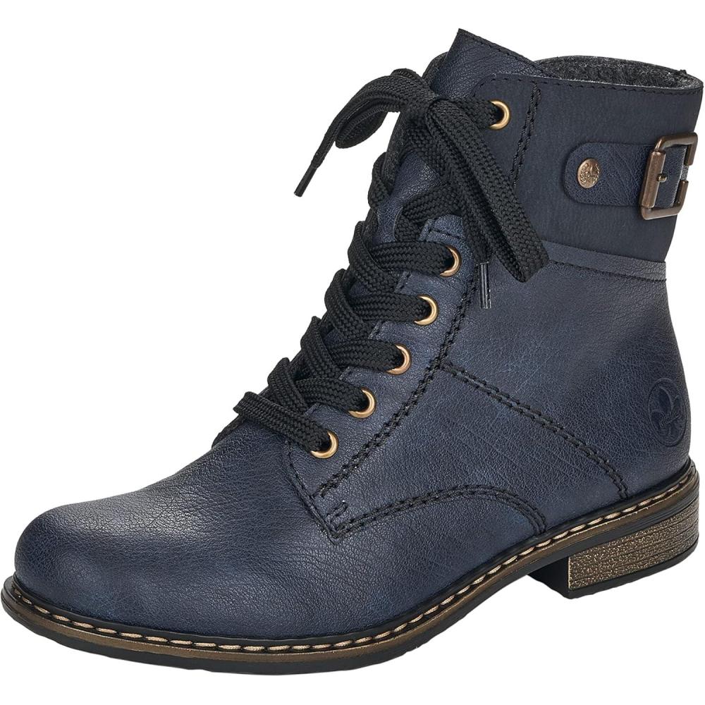 image:imageRieker Bottines lacets pour femme 71242Bleu Ozean Pazifik 15
