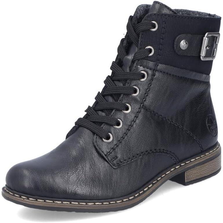 image:imageRieker Bottines lacets pour femme 71242Noir 00