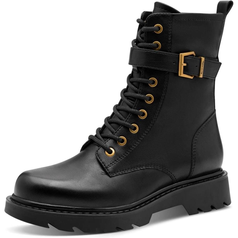 image:imageTamaris Damen Lace Boot Flat 12522845 BottineFemmeNoir