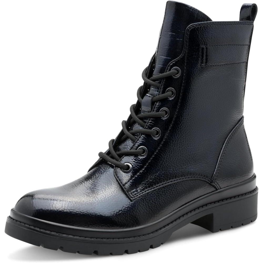 image:imageTamaris Tamaris Damen Lace Boot Flat 12523643 BottineFemmeBrevet Navy