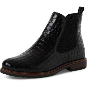Tamaris Tamaris Damen Chelsea 1-25056-41 Bottine Chelsea Femme(Blk Lea Croco)