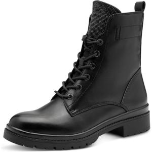 Tamaris Tamaris Damen Lace Boot Flat 1-25236-43 BottineFemme(Black Glam)