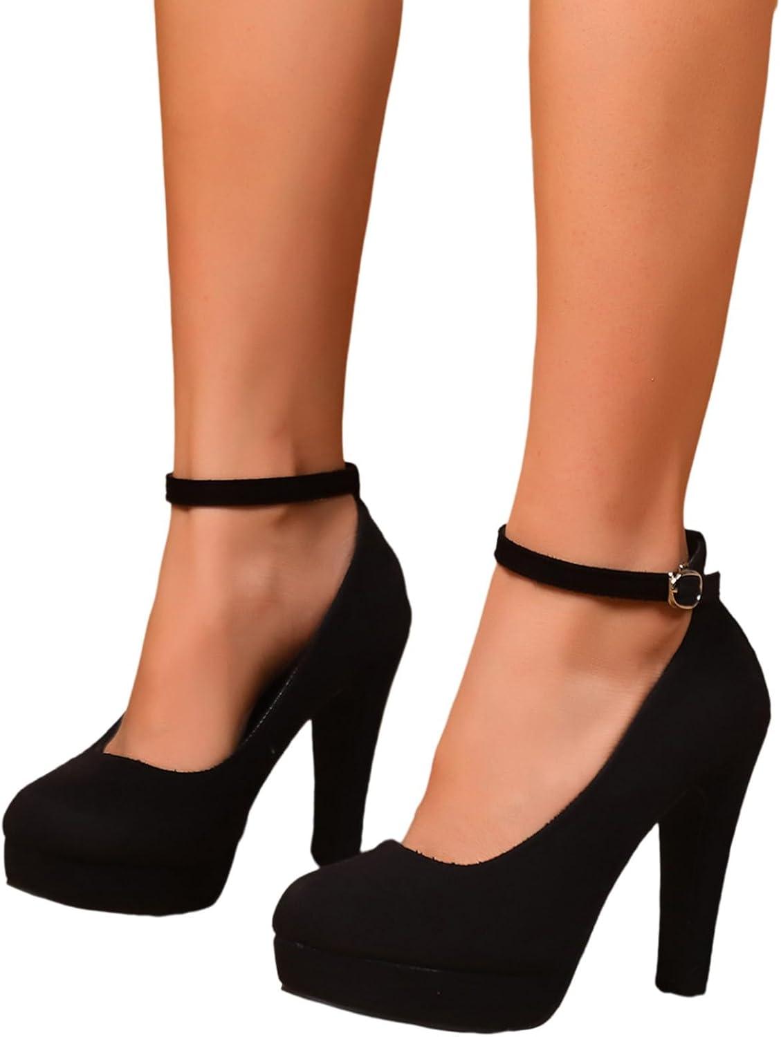 image:imageEscarpins pour femme lgantes et confortables Chaussures de danse avec talon Chaussures talons hauts Pour la fte de la bireNoir