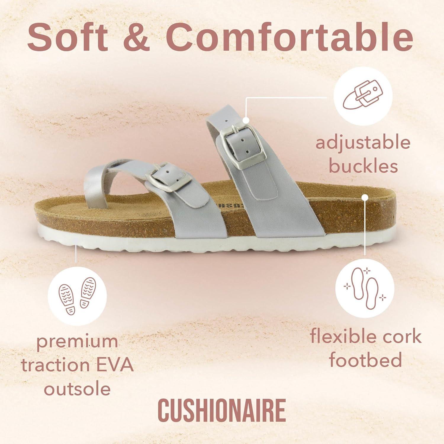 image:imageCUSHIONAIRE Luna Sandale glissanteFemmeArgent