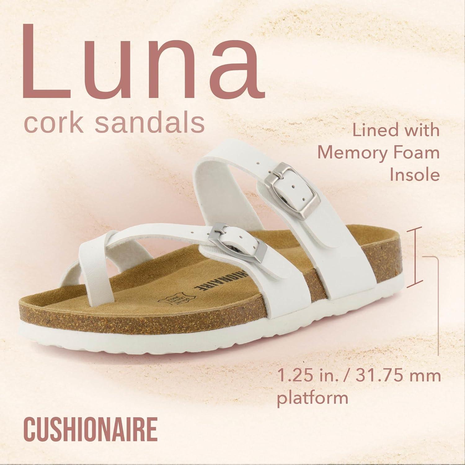 image:imageCUSHIONAIRE Luna Sandale glissanteFemmeBlanc
