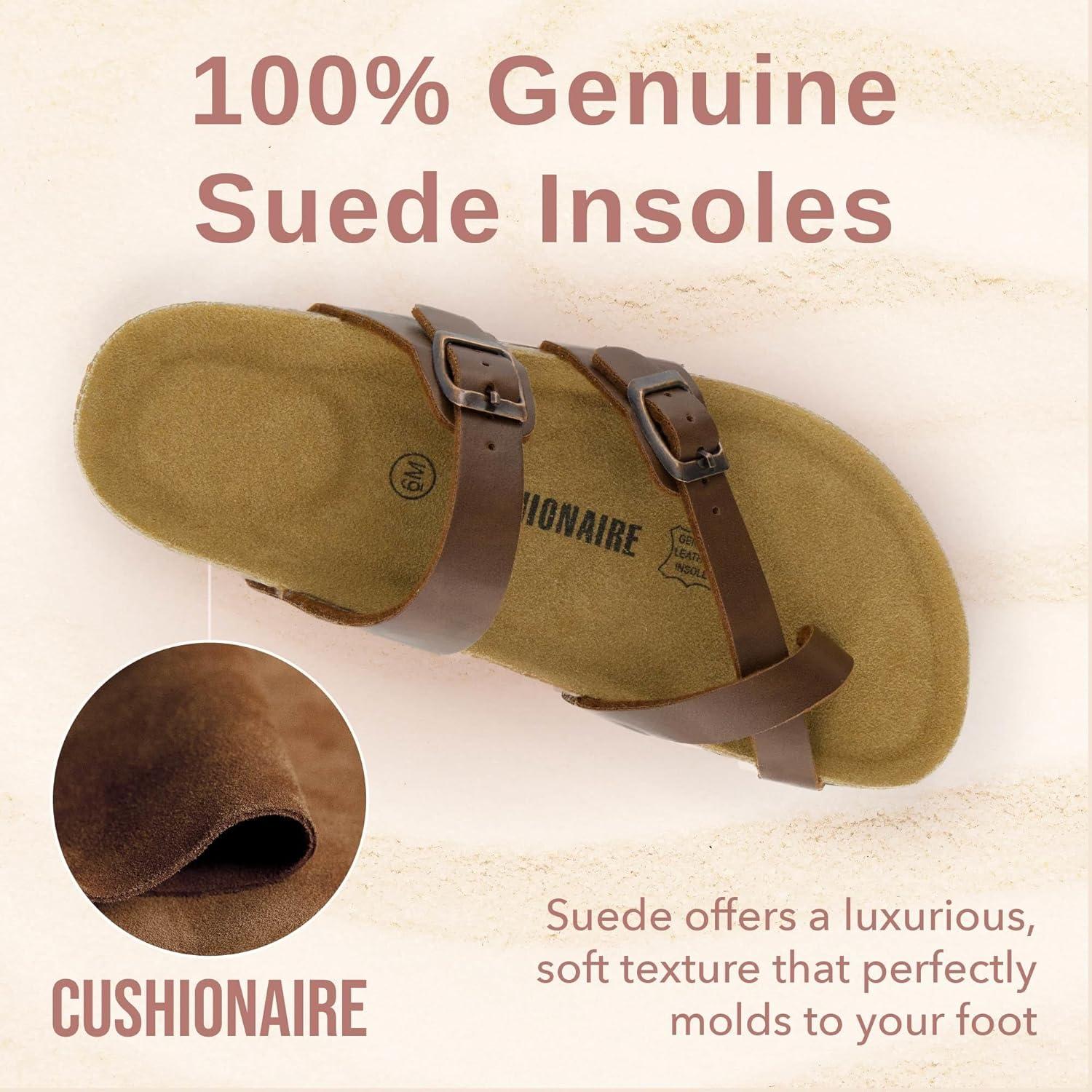 image:imageCUSHIONAIRE Luna Sandale glissanteFemmeBrun Gras