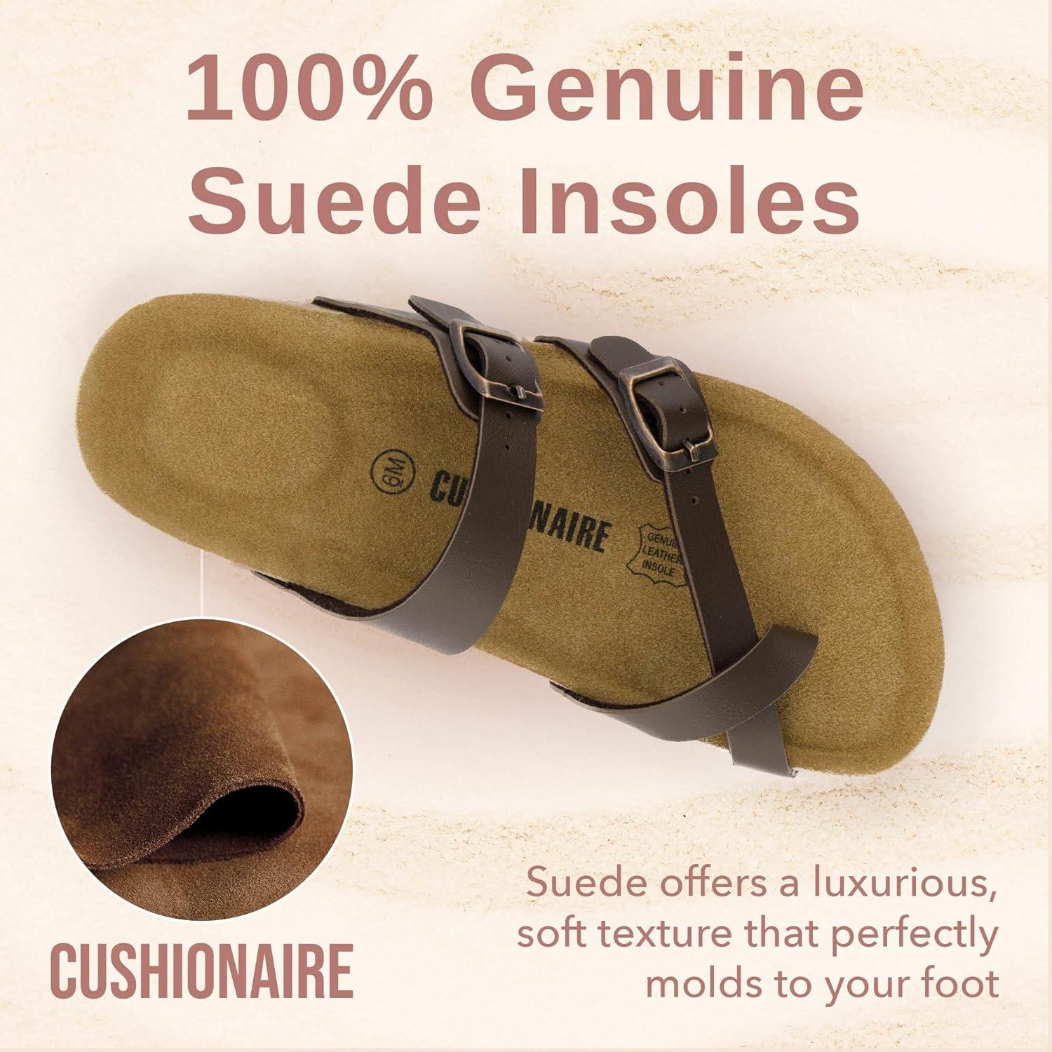 image:imageCUSHIONAIRE Luna Sandale glissanteFemmeMarron