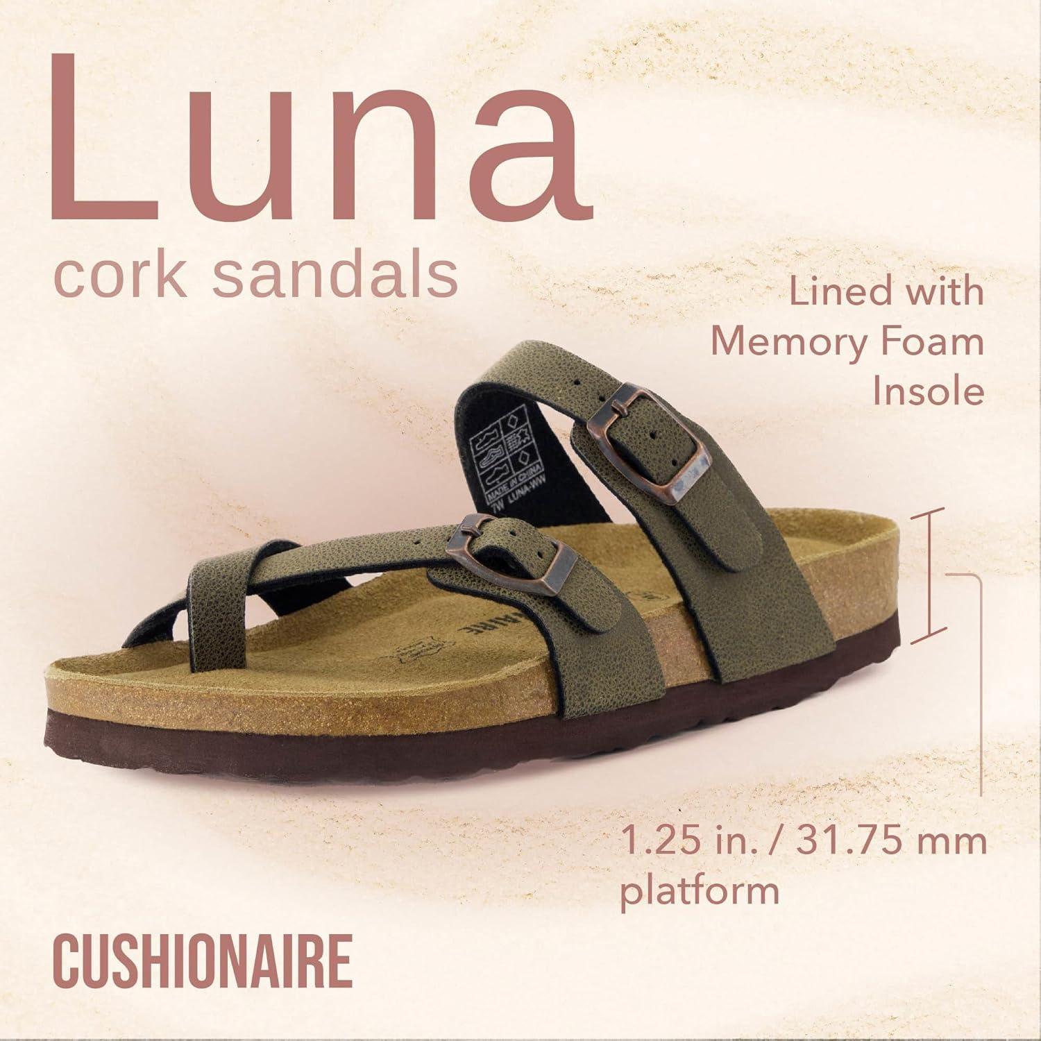 image:imageCUSHIONAIRE Luna Sandale glissanteFemmeMarron Robuste