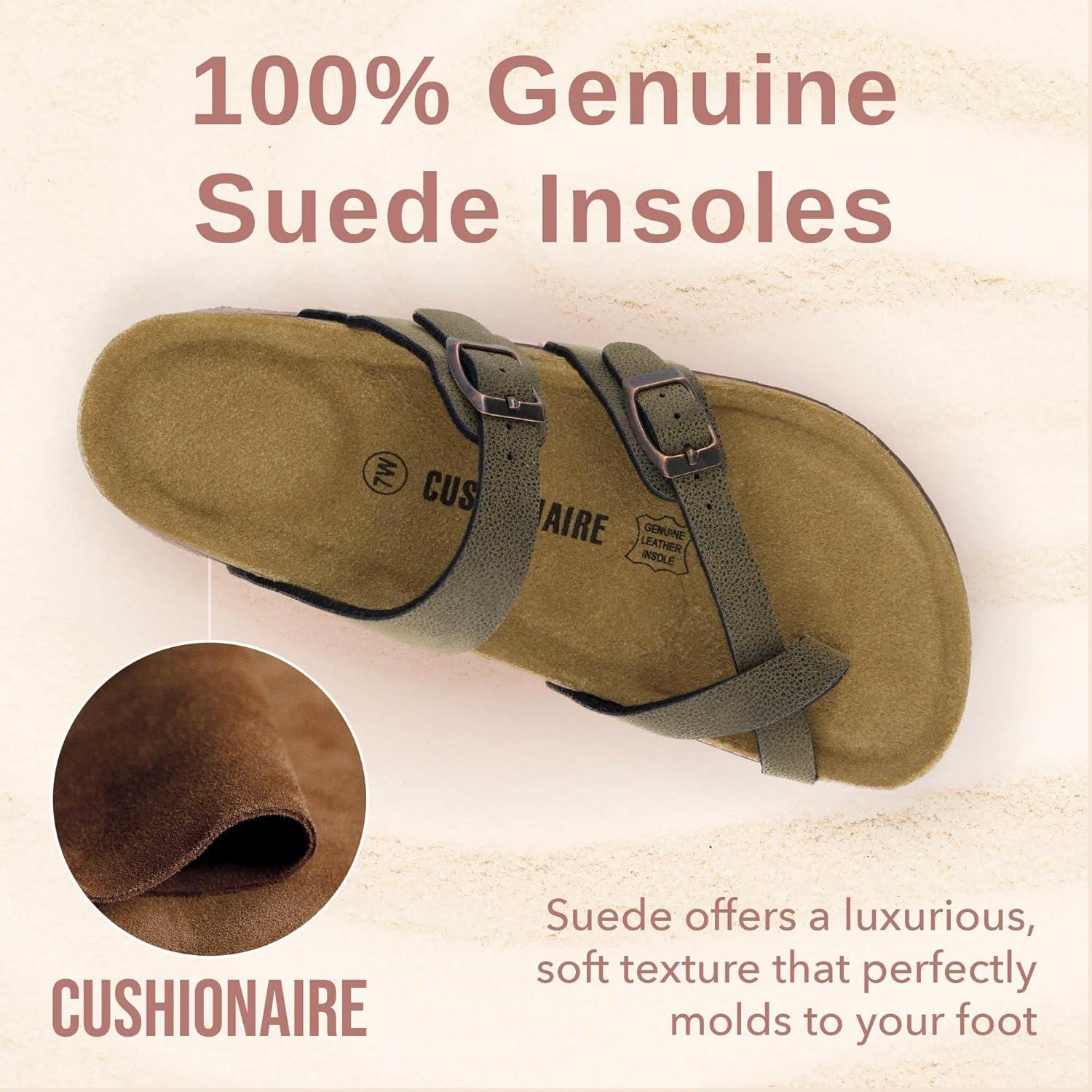 image:imageCUSHIONAIRE Luna Sandale glissanteFemmeMarron Robuste