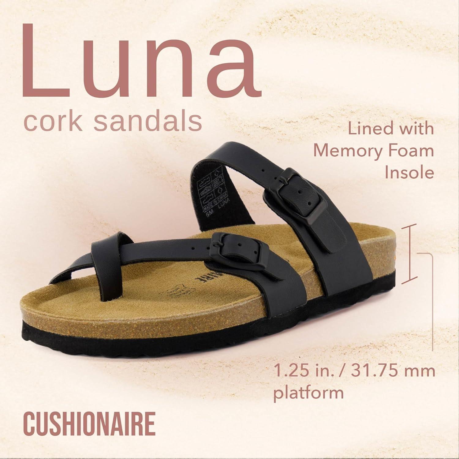 image:imageCUSHIONAIRE Luna Sandale glissanteFemmeNappa Noir