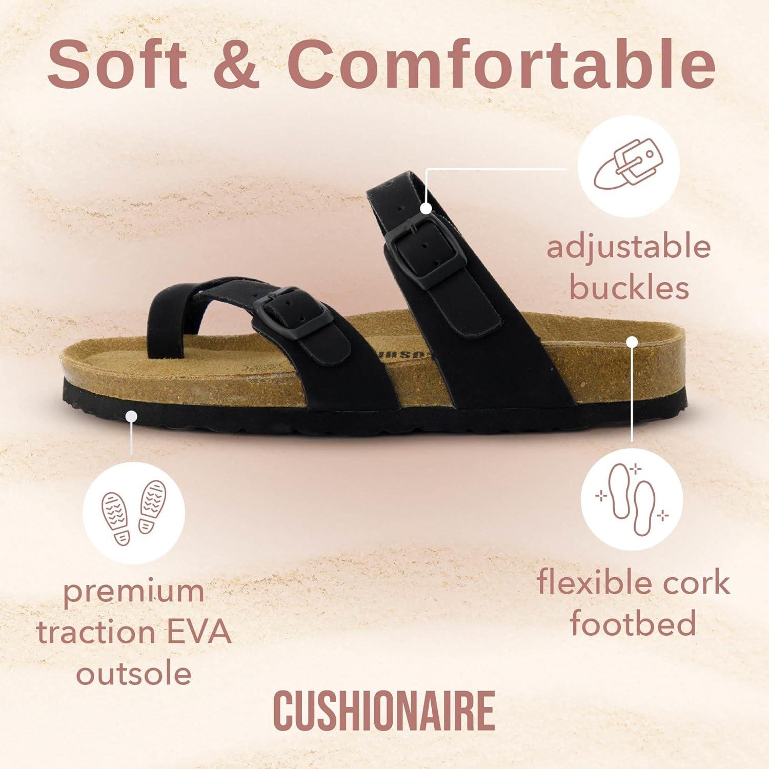 image:imageCUSHIONAIRE Luna Sandale glissanteFemmeNoir
