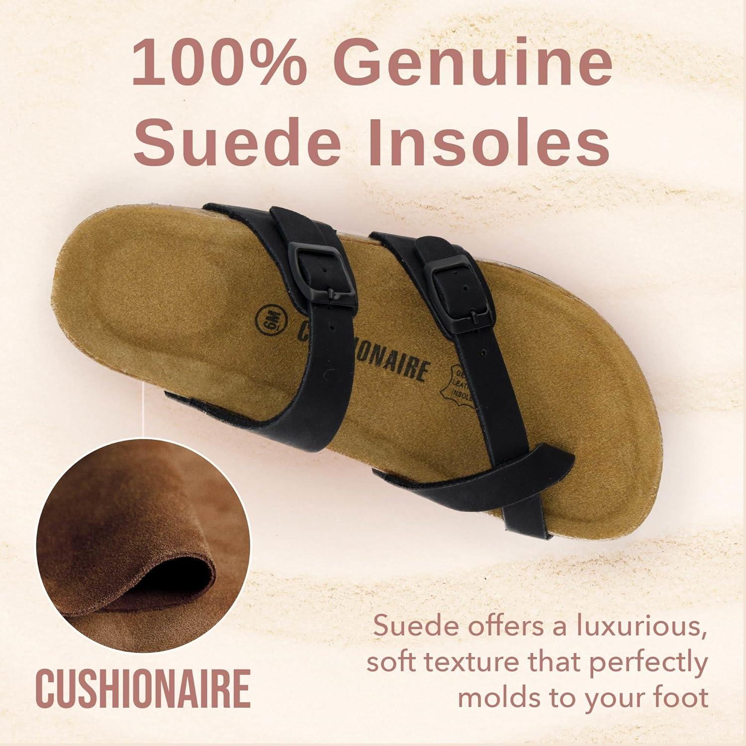 image:imageCUSHIONAIRE Luna Sandale glissanteFemmeNoir