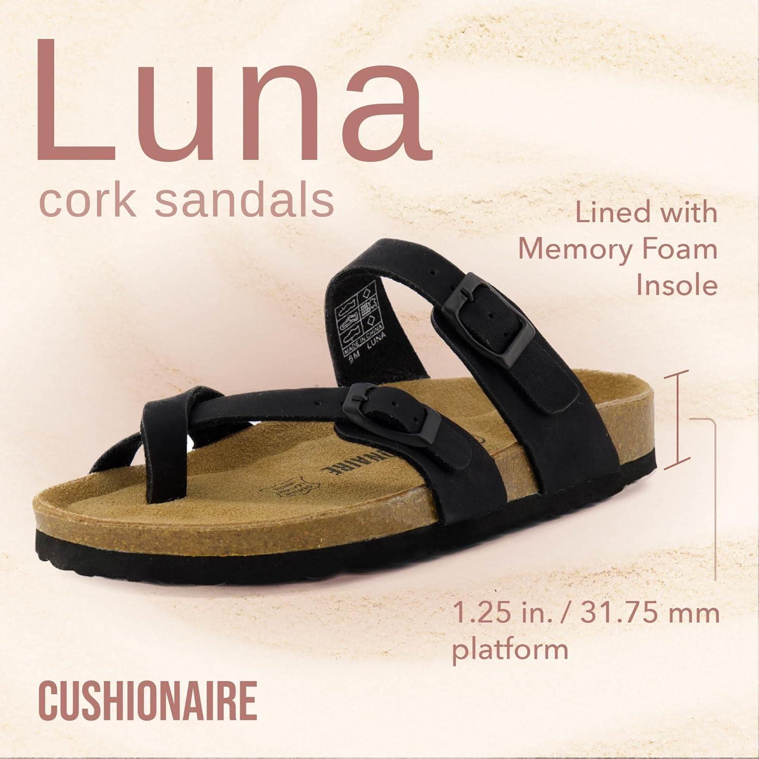 image:imageCUSHIONAIRE Luna Sandale glissanteFemmeNoir