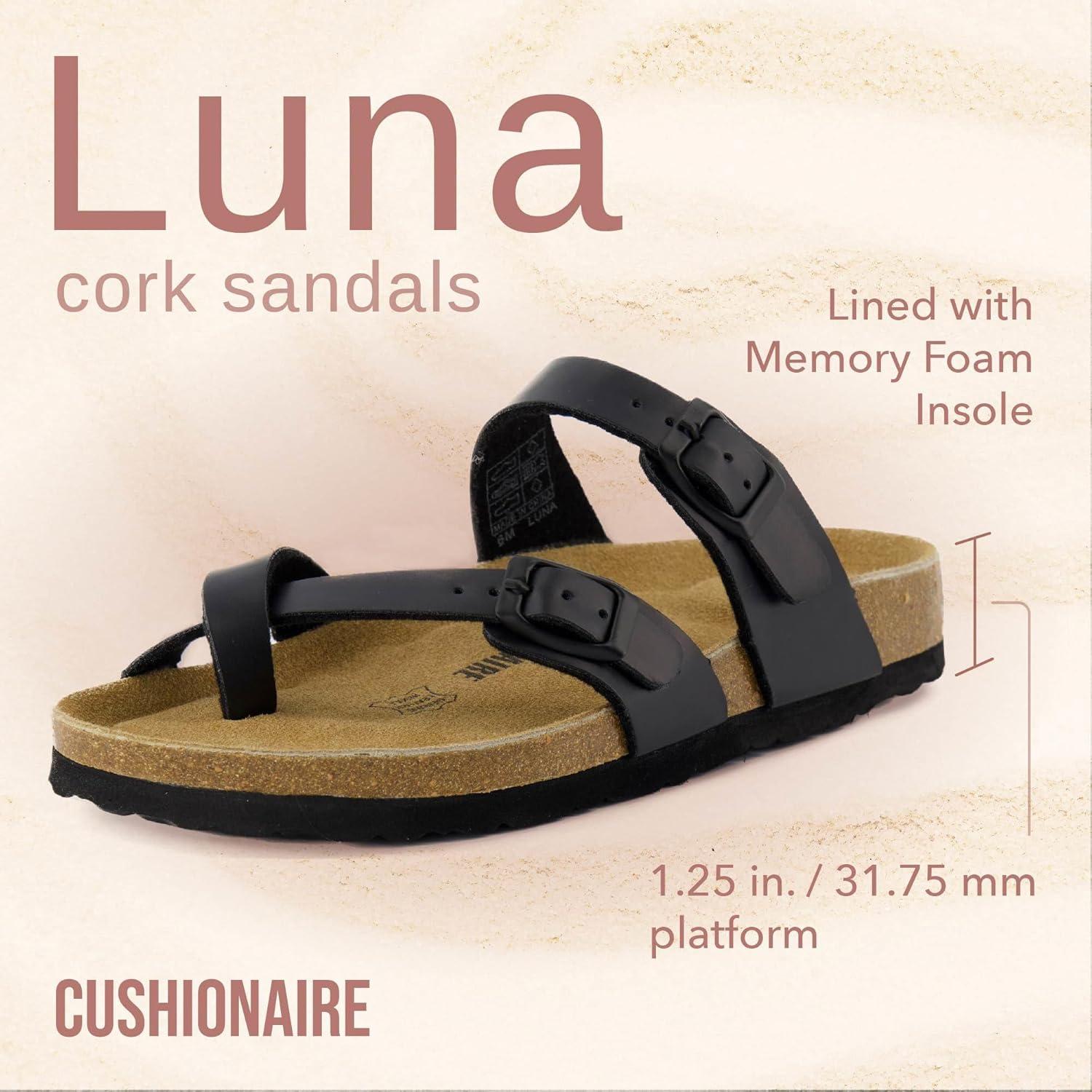 image:imageCUSHIONAIRE Luna Sandale glissanteFemmeNoir Huileux
