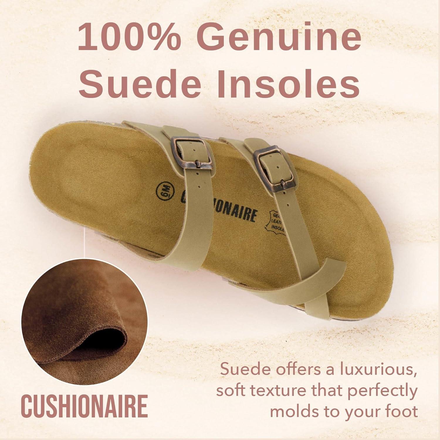 image:imageCUSHIONAIRE Luna Sandale glissanteFemmeTaupe